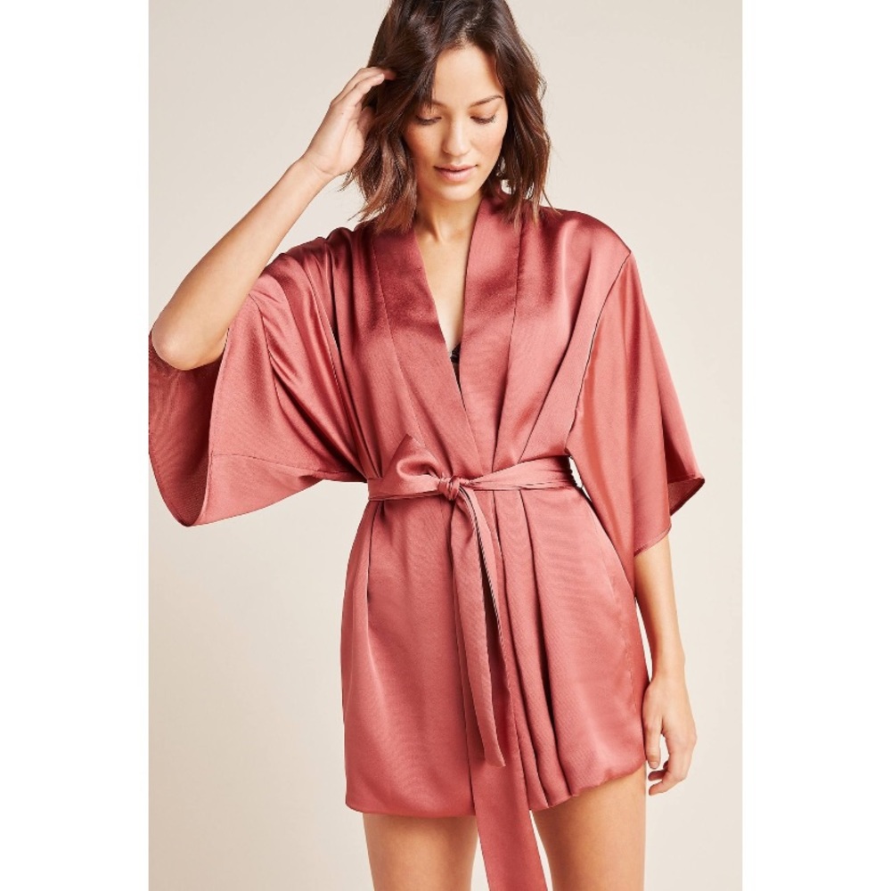 NWT Anthropologie Hanya Satin Robe